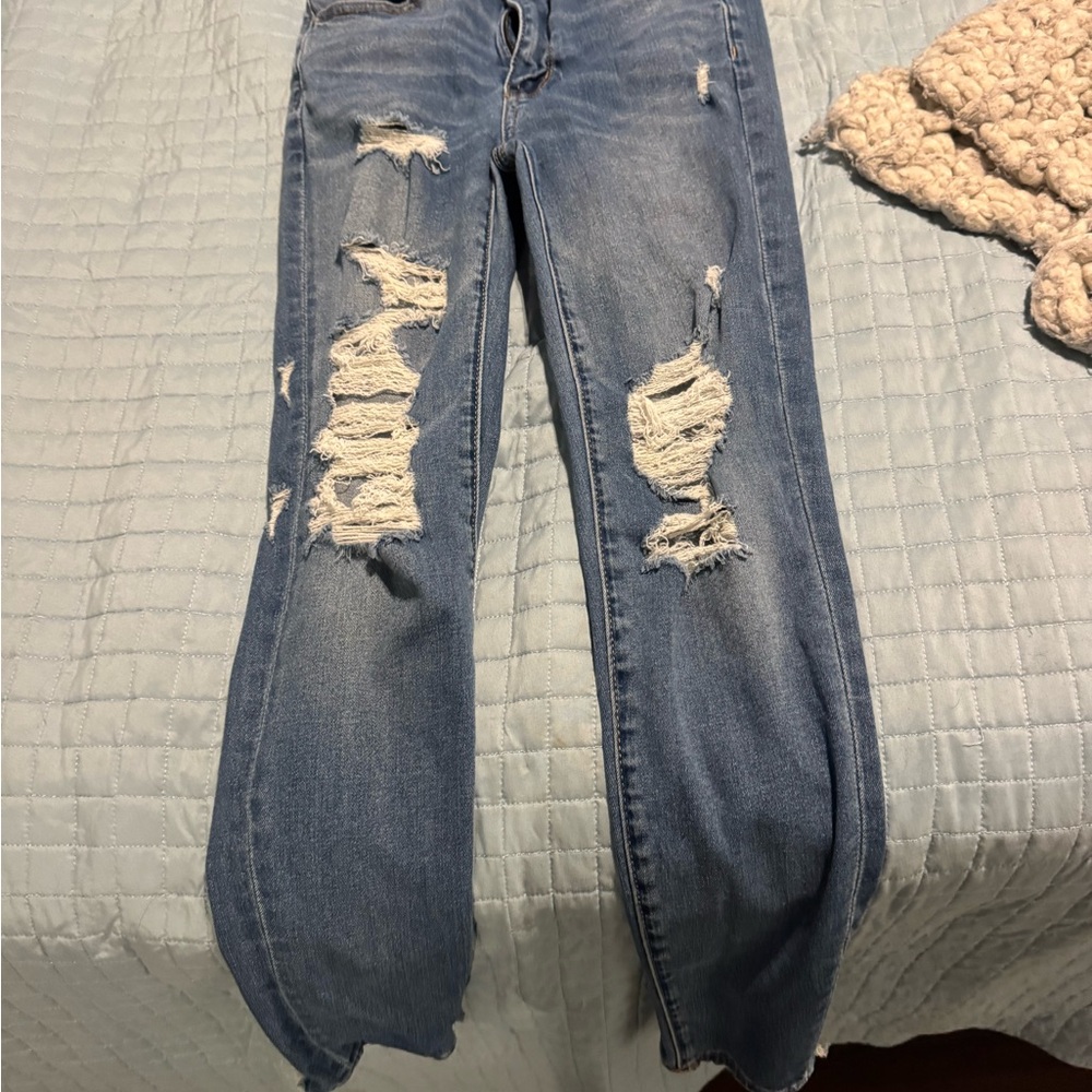 Distressed Blue Women's Jeans